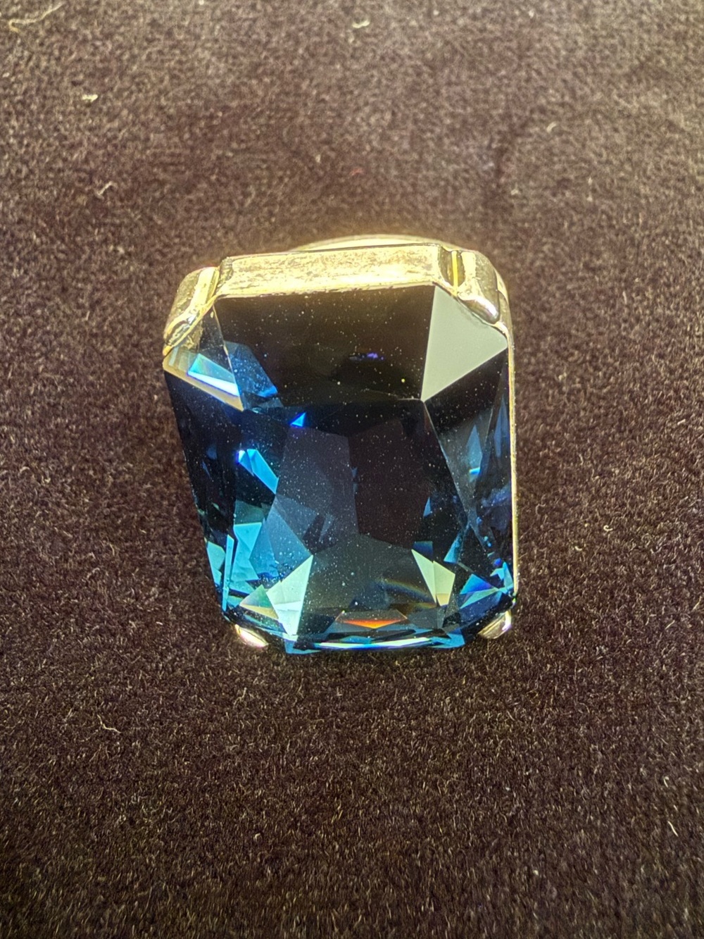 Swarovski Blue Statement Cocktail Ring